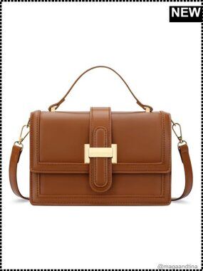 Small Vegan Faux Leather Crossbody Bag Top Handle Purse Designer Handbag
